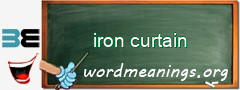 WordMeaning blackboard for iron curtain